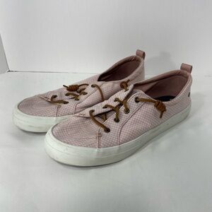 Sperry Pink Gingham Top Sider Sneaker Size 11